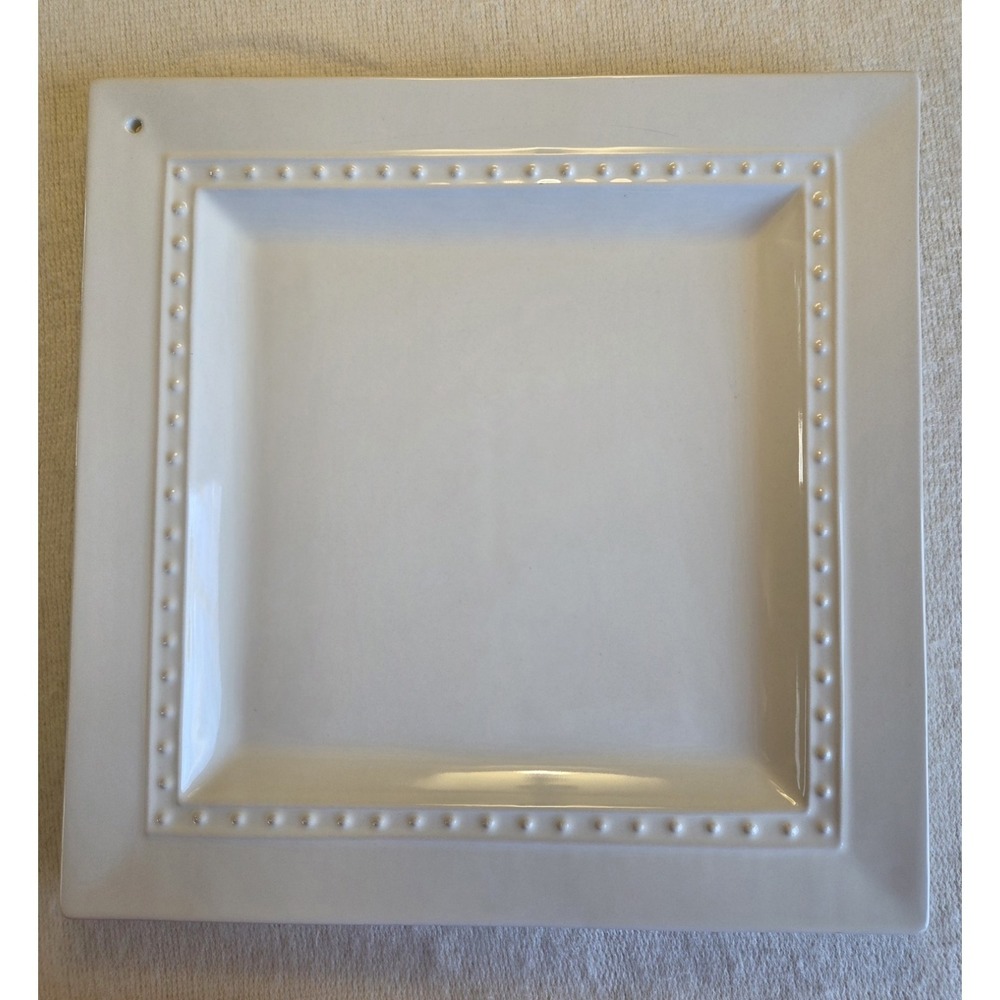 Nora Fleming 13.25 Inch Square  Pearl Dot Ceramic Platter NWOT‎ - Discontinued